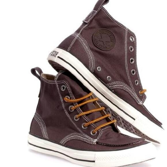 Converse All Star Chuck Taylor Classic Boot Boat Moc Toe Brown Canvas Size 13 - Picture 1 of 12